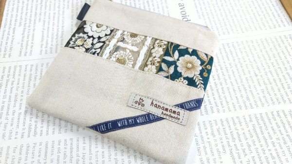 画像1: インド刺繍のぺたんこポーチ＜１＞ (1)