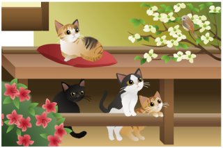 猫のイラストmay S Shop 縁側 にゃん太通販